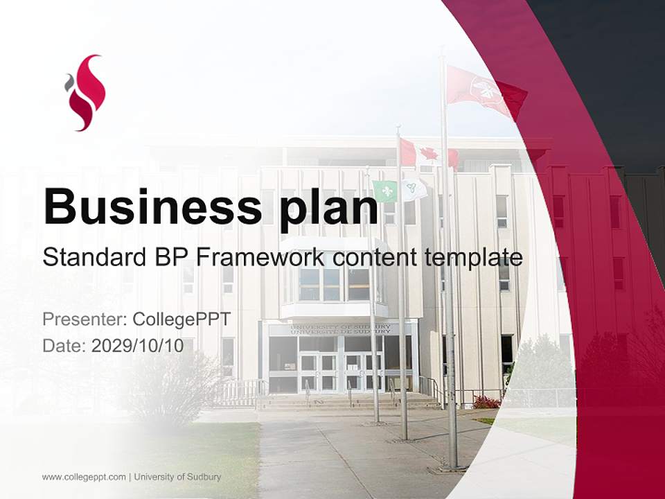University of Sudbury Competition/Entrepreneurship Contest PPT Template4:3 ratio PPT effect preview image9