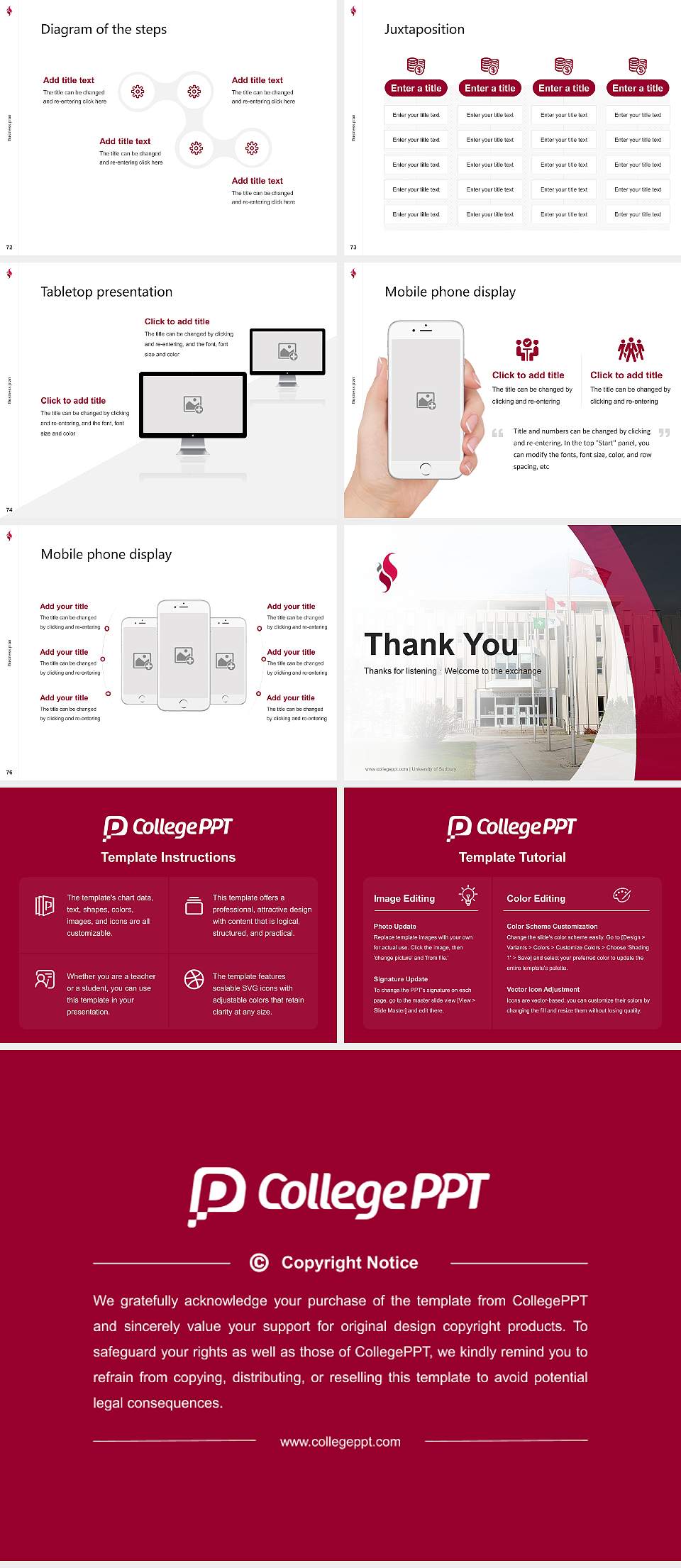 University of Sudbury Competition/Entrepreneurship Contest PPT Template4:3 ratio PPT effect preview image9