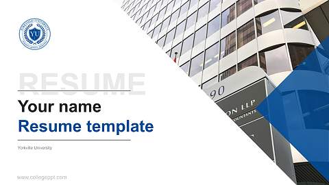 Yorkville University Resume PPT Template