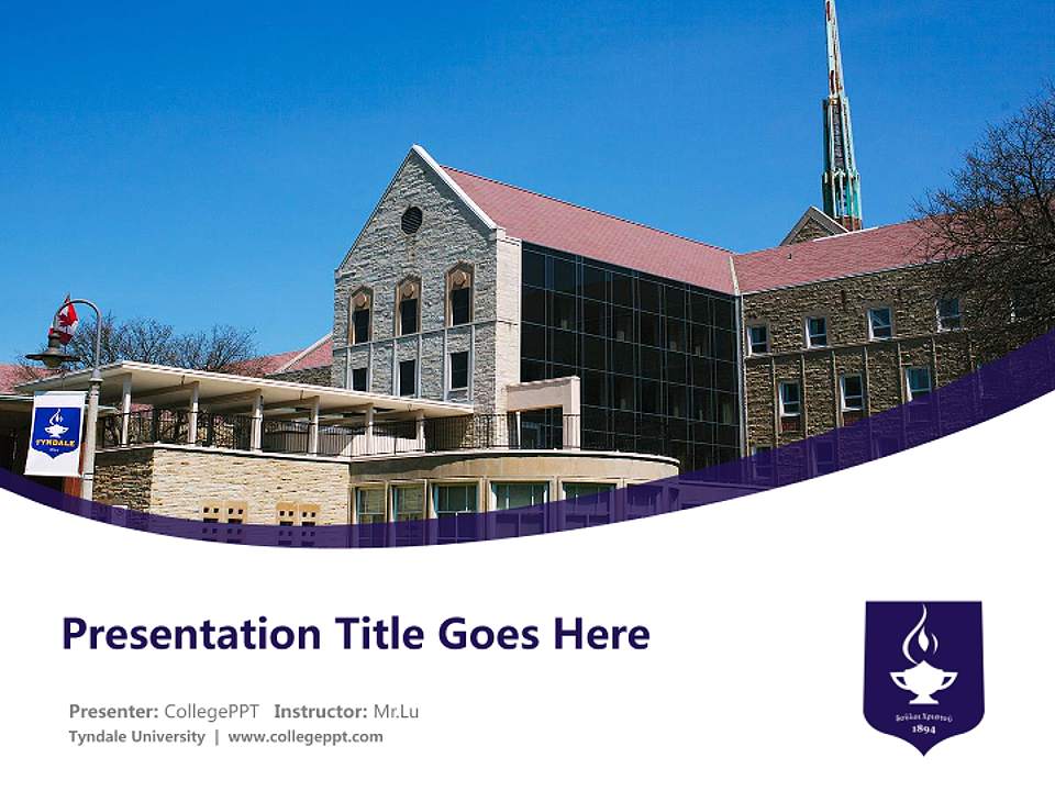 Tyndale University Course/Courseware Creation PPT Template4:3 ratio PPT effect preview image5