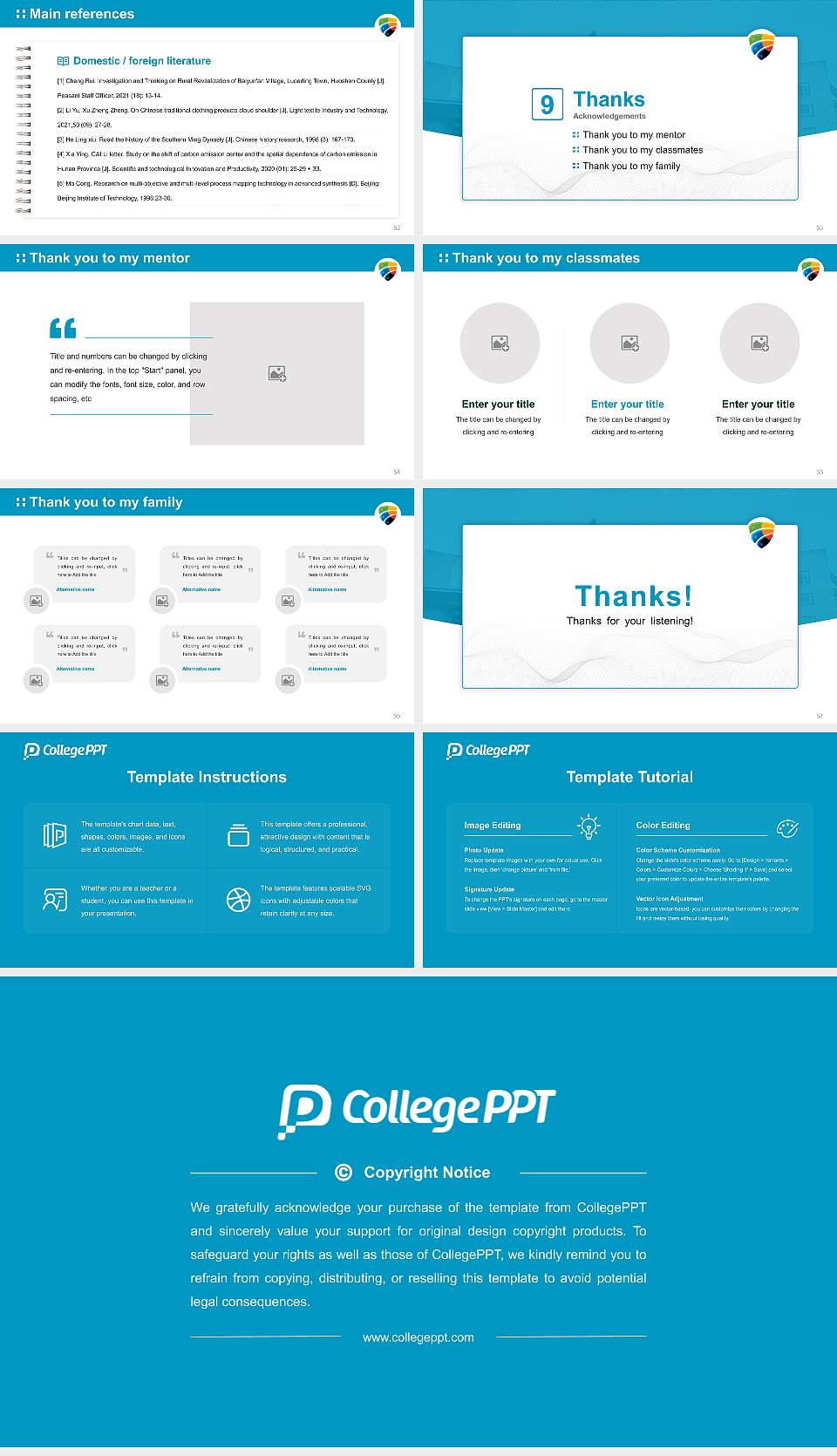 Capilano University Graduation Thesis Defense PPT Template16:9 ratio PPT effect preview image7