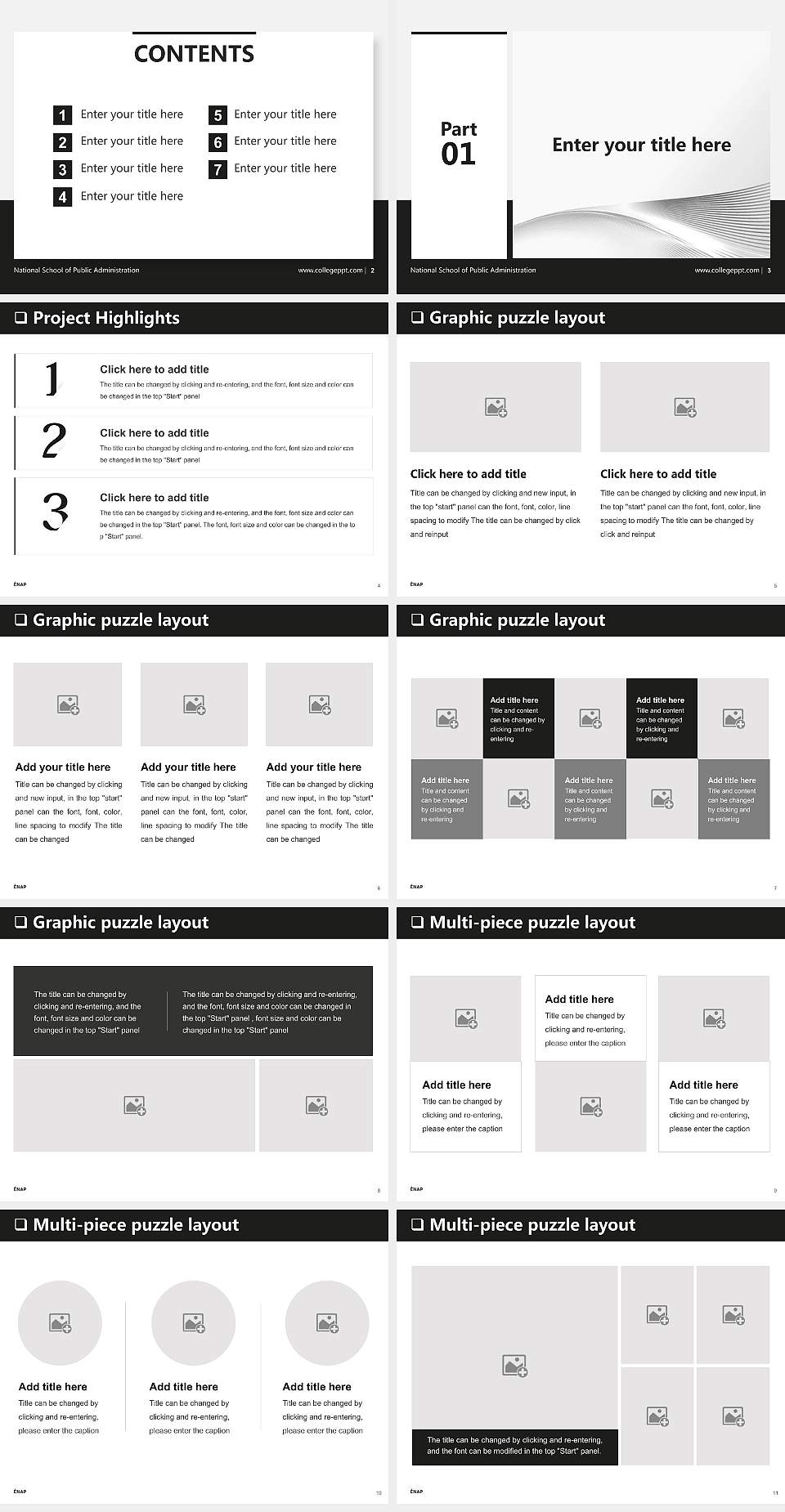 National School of Public Administration General Purpose PPT Template4:3 ratio PPT effect preview image2