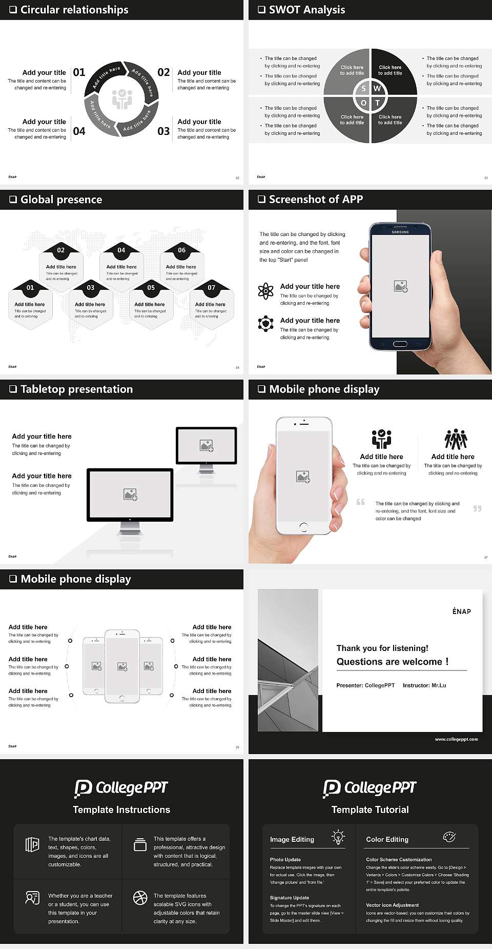 National School of Public Administration General Purpose PPT Template4:3 ratio PPT effect preview image5
