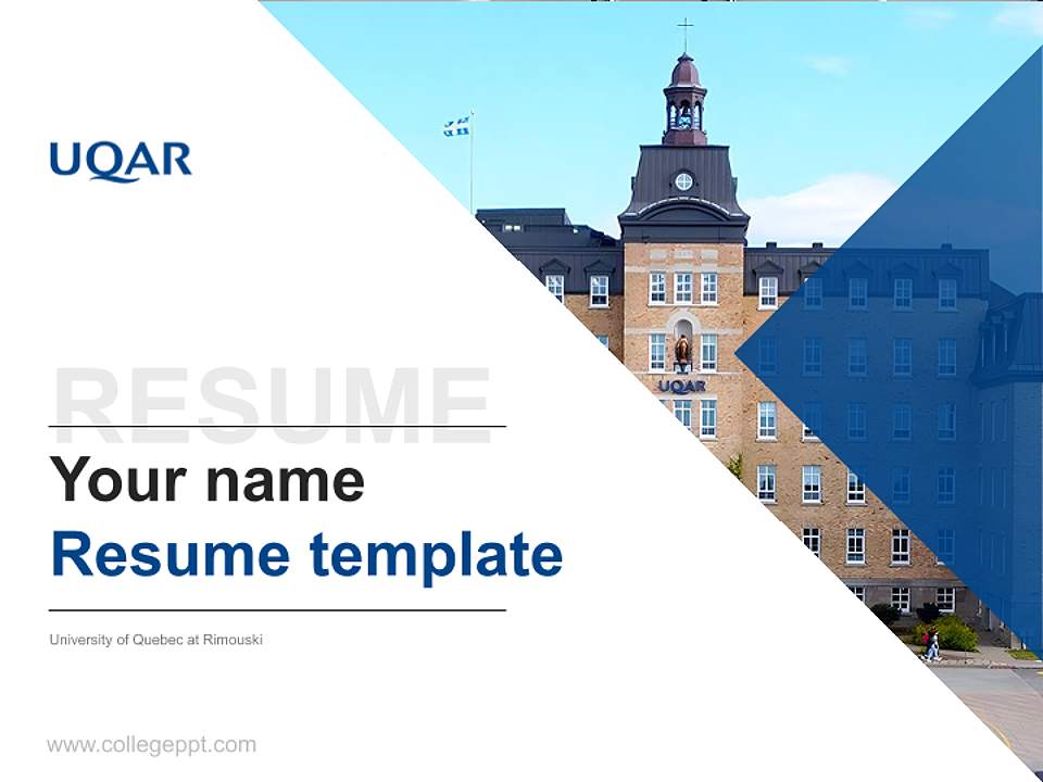 University of Quebec at Rimouski Resume PPT Template4:3 ratio PPT effect preview image5