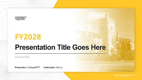 University of Guelph Academic Presentation/Research Findings Report PPT Template