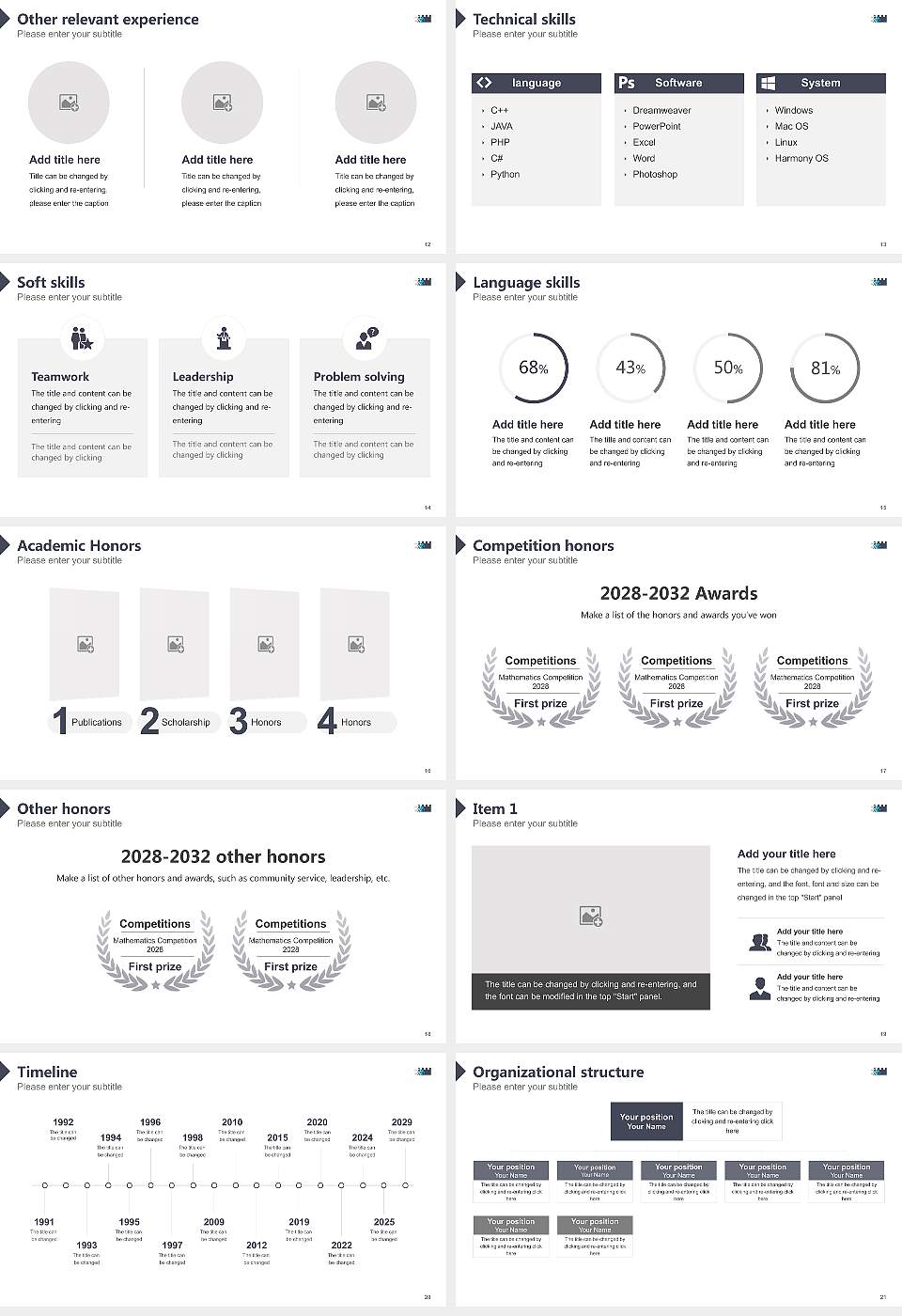 Royal Roads University Resume PPT Template16:9 ratio PPT effect preview image3