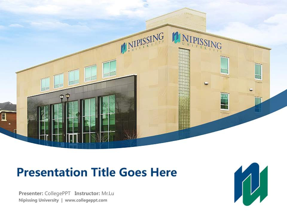 Nipissing University Course/Courseware Creation PPT Template4:3 ratio PPT effect preview image5