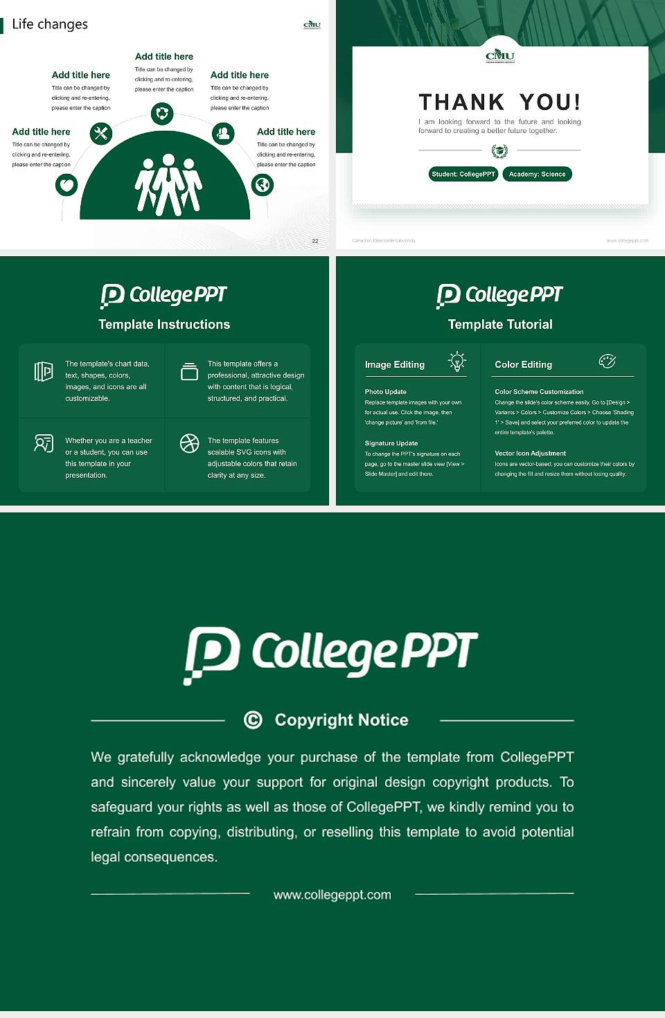 Canadian Mennonite University National Scholarship Defense PPT Template4:3 ratio PPT effect preview image4