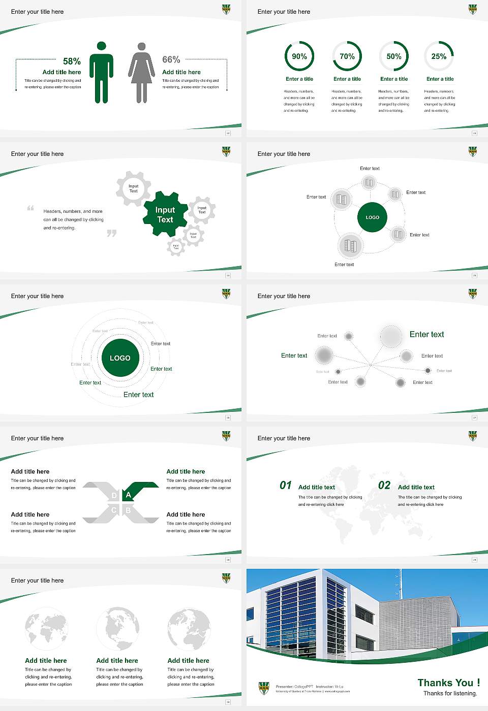 University of Quebec at Trois-Rivières Course/Courseware Creation PPT Template16:9 ratio PPT effect preview image4
