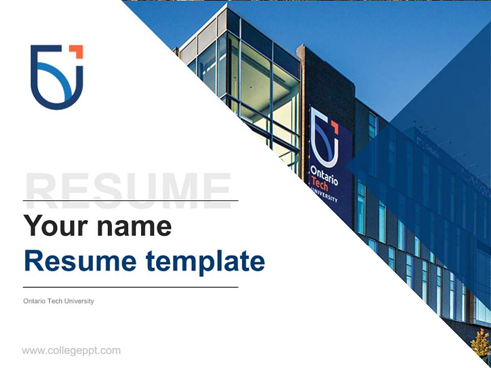 Ontario Tech University Resume PPT Template4:3 ratio PPT effect preview image5
