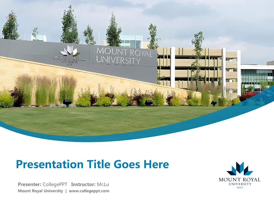 Mount Royal University Course/Courseware Creation PPT Template4:3 ratio PPT effect preview image5