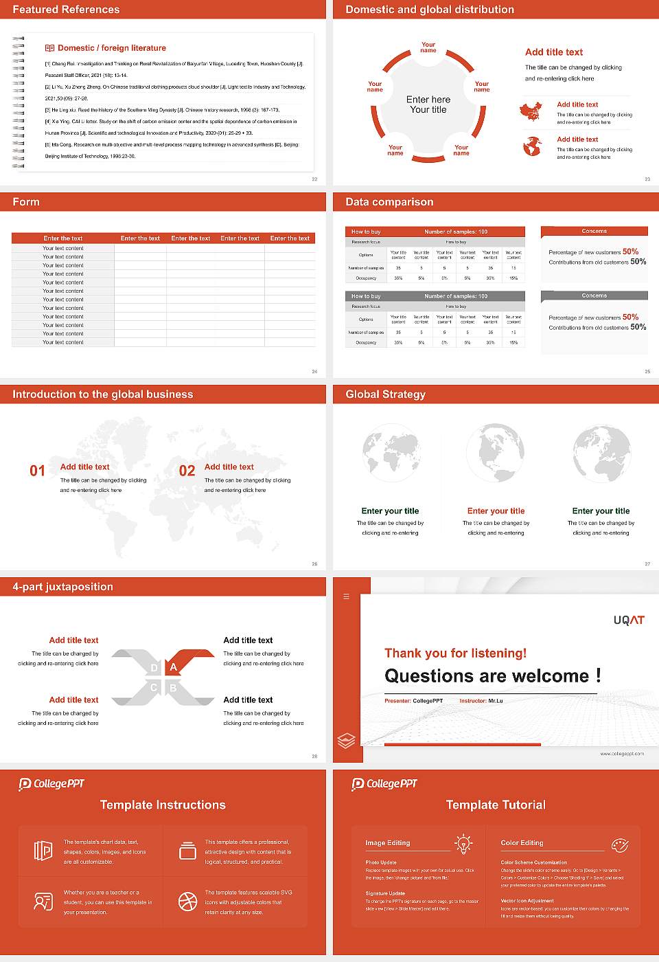 University of Quebec in Abitibi-Témiscamingue Thesis Proposal/Graduation Defense PPT Template16:9 ratio PPT effect preview image4