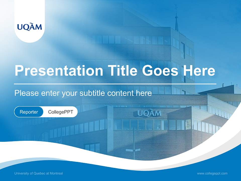 University of Quebec at Montreal Lecture Sharing and Networking Event PPT Template4:3 ratio PPT effect preview image4