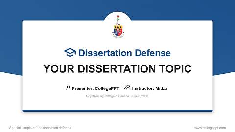 Royal Military College of Canada Graduation Thesis Defense PPT Template
