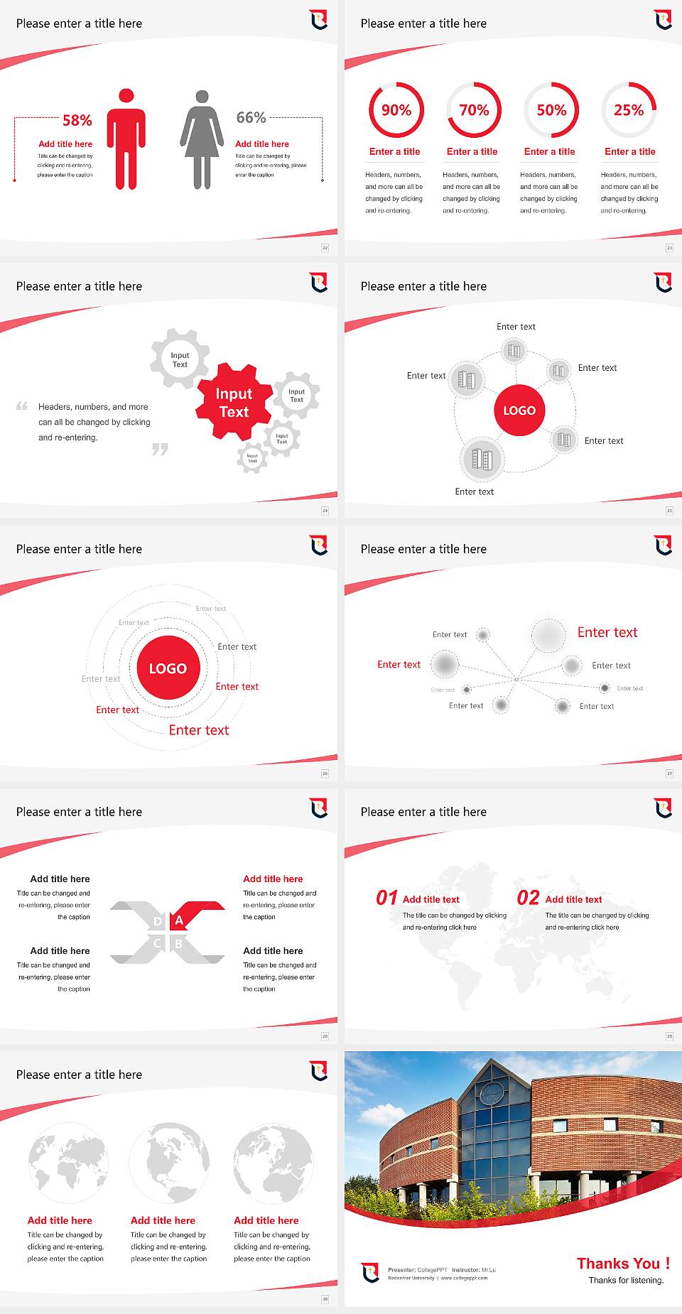 Redeemer University Course/Courseware Creation PPT Template4:3 ratio PPT effect preview image4