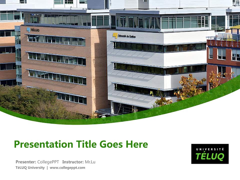 TéLUQ University Course/Courseware Creation PPT Template4:3 ratio PPT effect preview image5