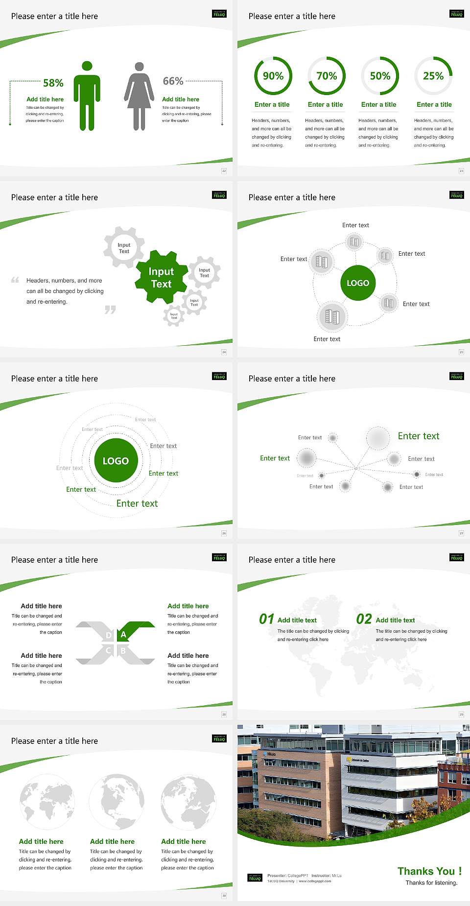 TéLUQ University Course/Courseware Creation PPT Template4:3 ratio PPT effect preview image4