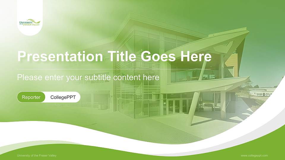 University of the Fraser Valley Lecture Sharing and Networking Event PPT Template16:9 ratio PPT effect preview image