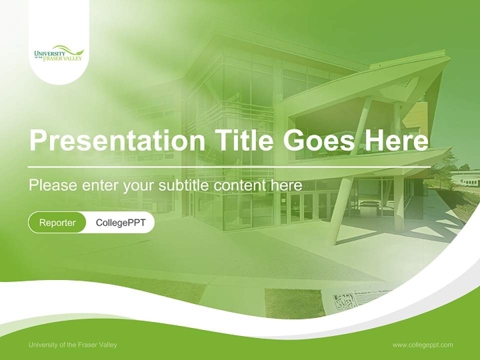 University of the Fraser Valley Lecture Sharing and Networking Event PPT Template4:3 ratio PPT effect preview image4