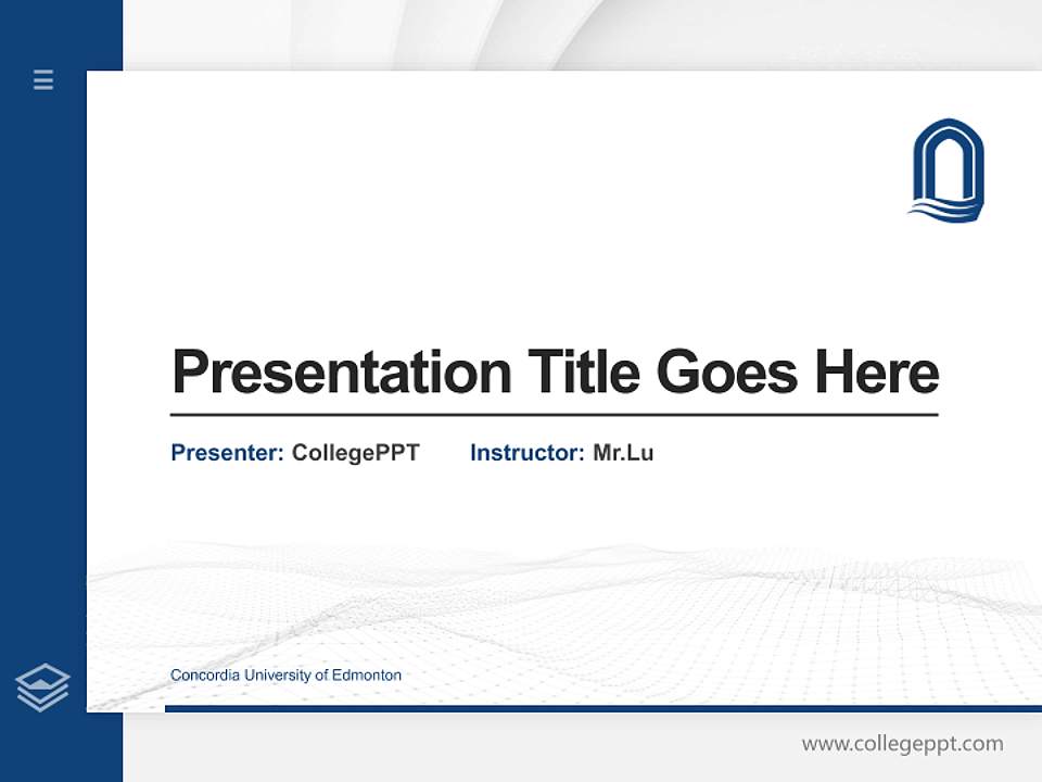 Concordia University of Edmonton Thesis Proposal/Graduation Defense PPT Template4:3 ratio PPT effect preview image5