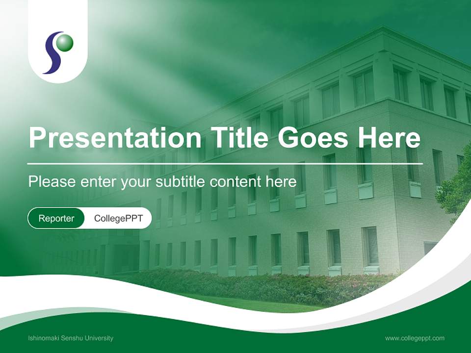 Ishinomaki Senshu University Lecture Sharing and Networking Event PPT Template4:3 ratio PPT effect preview image4