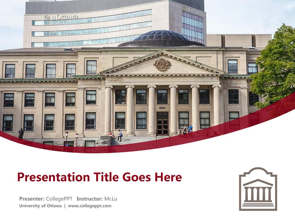 University of Ottawa Course/Courseware Creation PPT Template4:3 ratio PPT effect preview image5