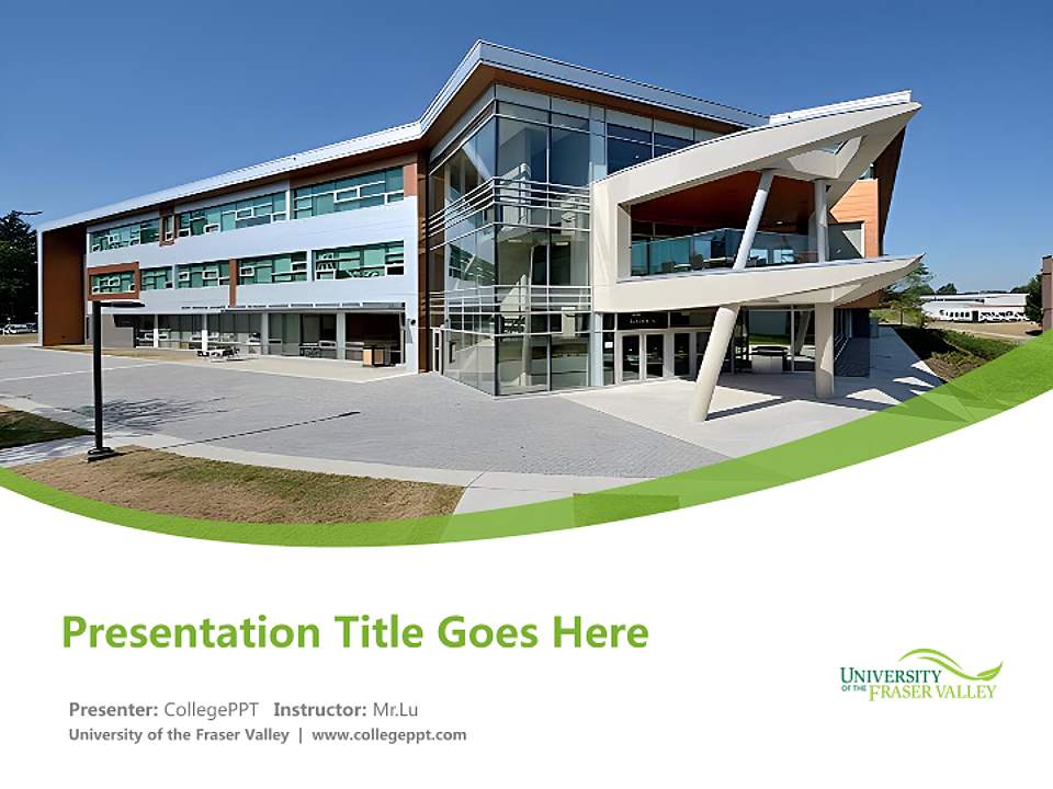 University of the Fraser Valley Course/Courseware Creation PPT Template4:3 ratio PPT effect preview image5