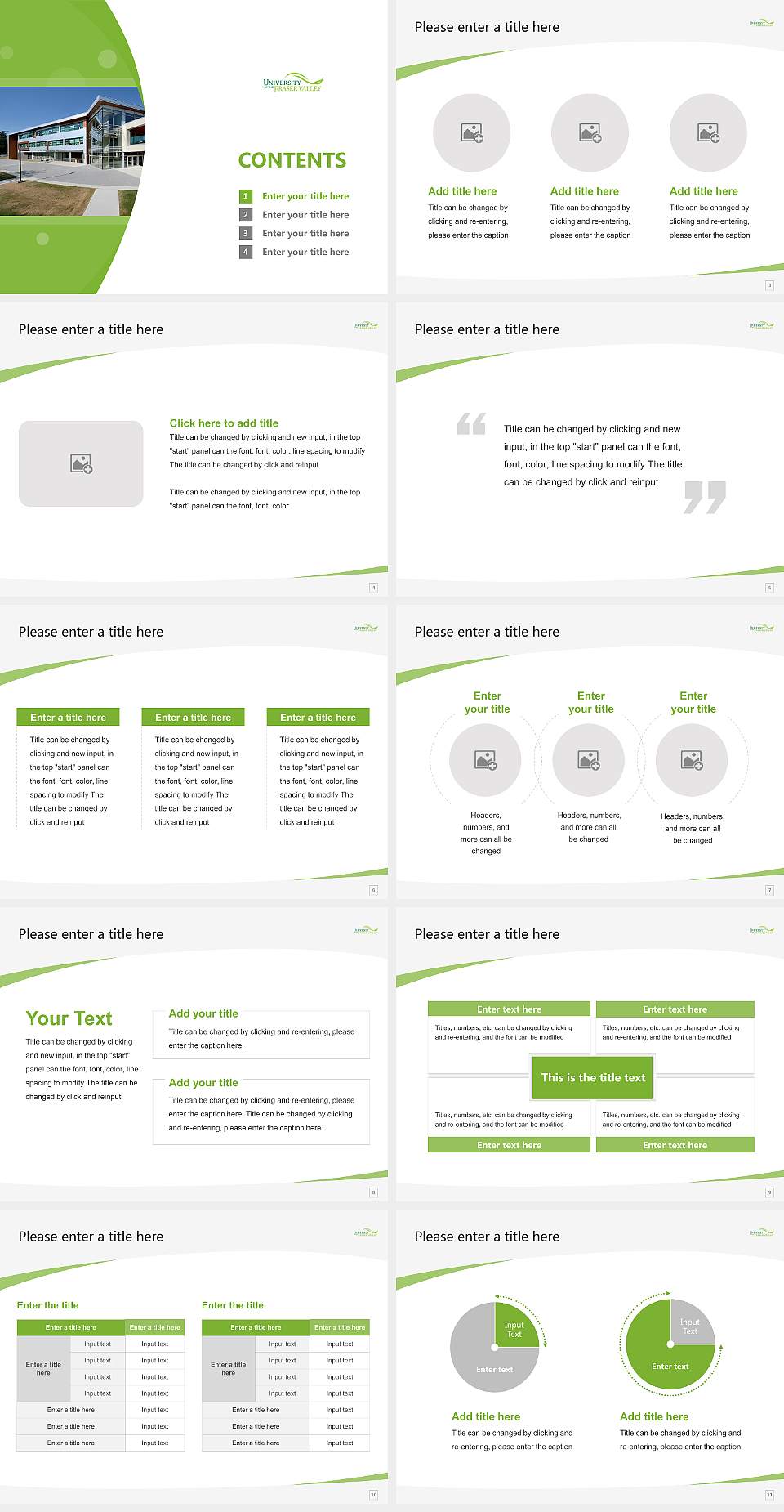 University of the Fraser Valley Course/Courseware Creation PPT Template4:3 ratio PPT effect preview image2