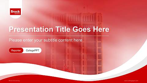 Brock University Lecture Sharing and Networking Event PPT Template