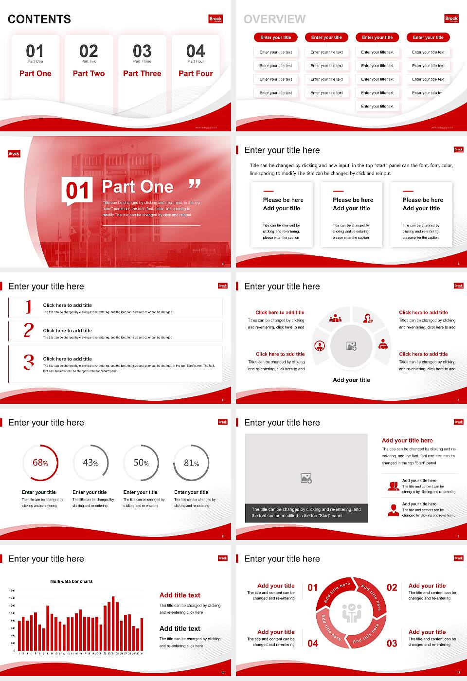 Brock University Lecture Sharing and Networking Event PPT Template16:9 ratio PPT effect preview image2