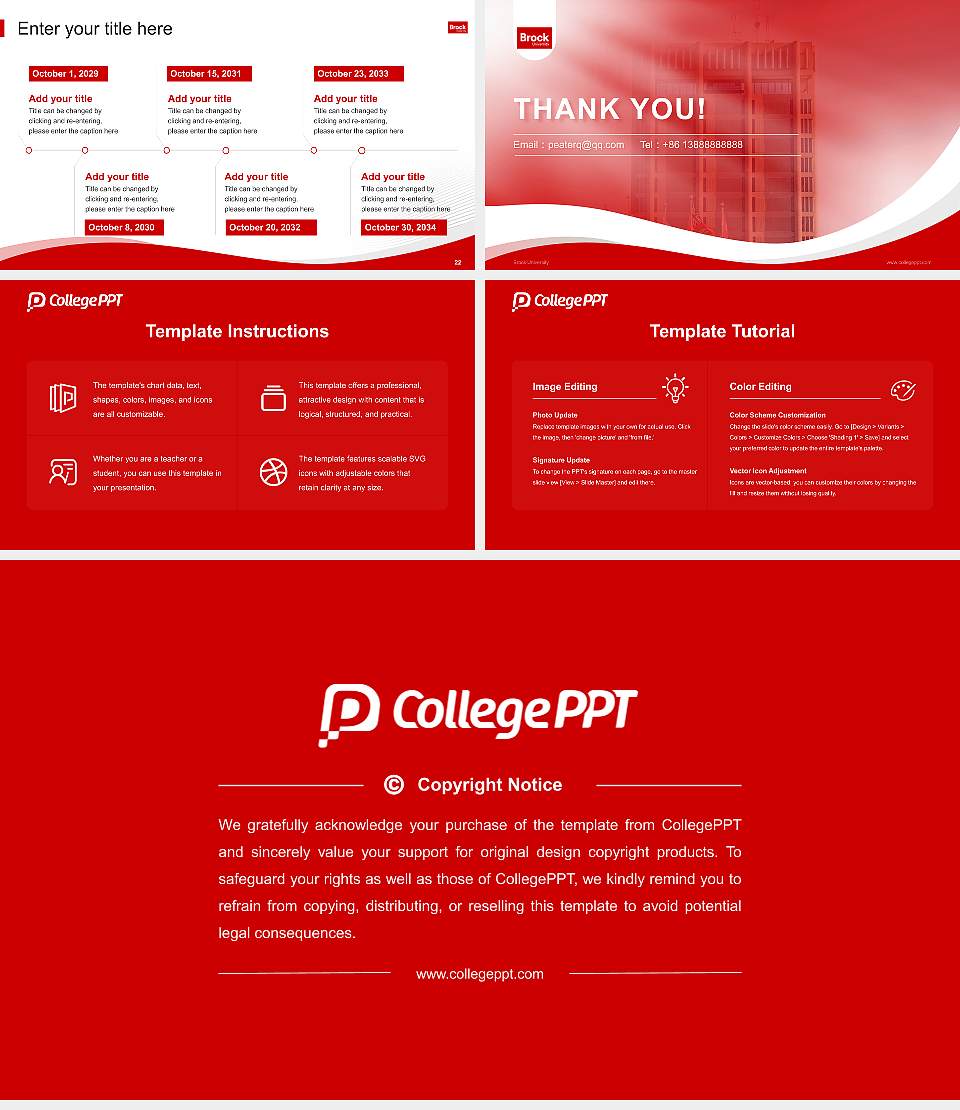 Brock University Lecture Sharing and Networking Event PPT Template16:9 ratio PPT effect preview image4