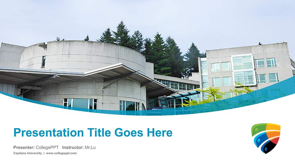 Capilano University Course/Courseware Creation PPT Template16:9 ratio PPT effect preview image