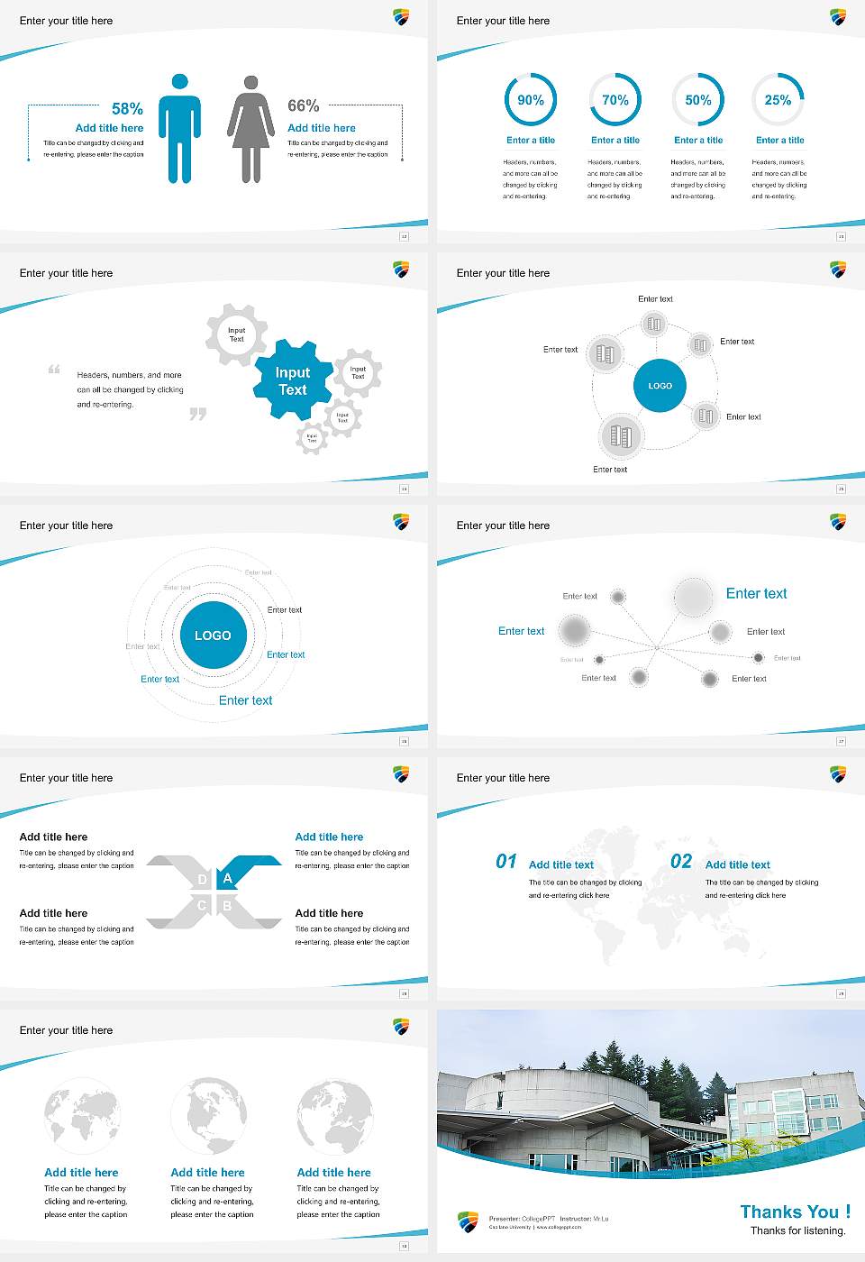 Capilano University Course/Courseware Creation PPT Template16:9 ratio PPT effect preview image4