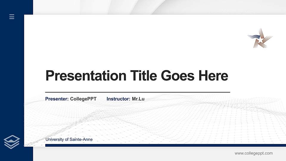University of Sainte-Anne Thesis Proposal/Graduation Defense PPT Template16:9 ratio PPT effect preview image