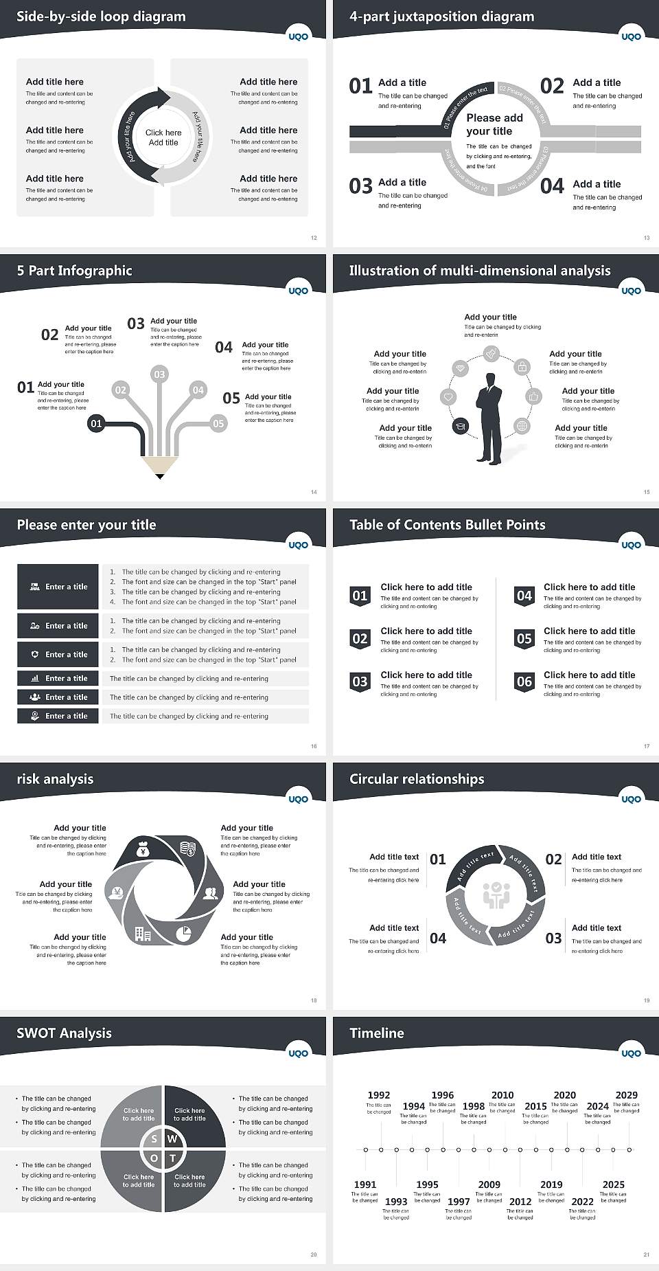 University of Quebec in Outaouais Academic Presentation/Research Findings Report PPT Template4:3 ratio PPT effect preview image3