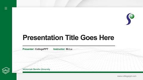 Ishinomaki Senshu University Thesis Proposal/Graduation Defense PPT Template