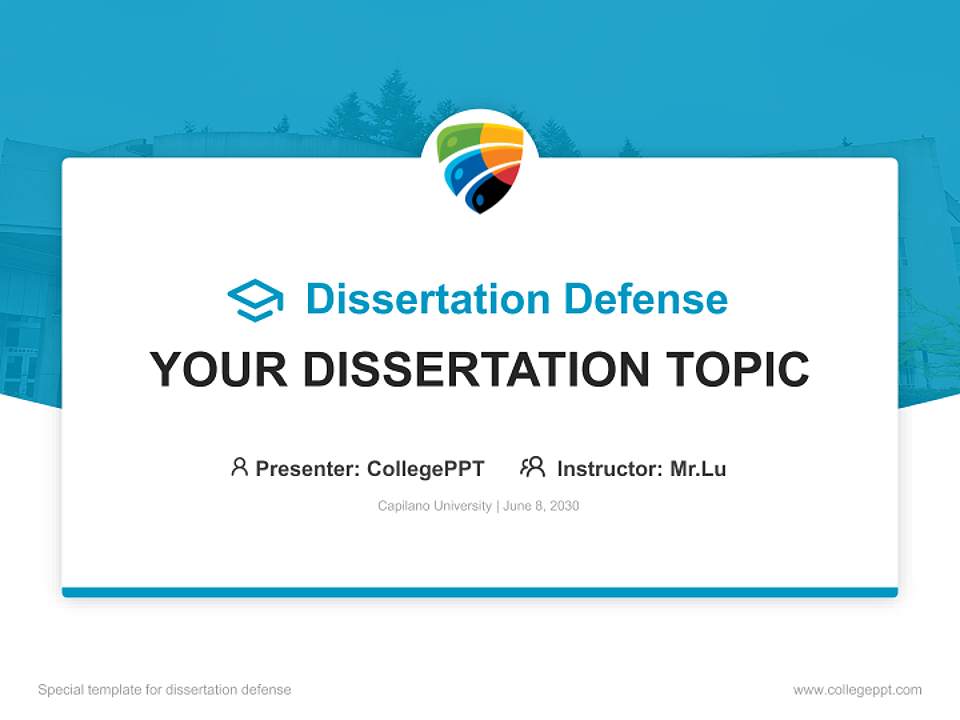 Capilano University Graduation Thesis Defense PPT Template4:3 ratio PPT effect preview image7
