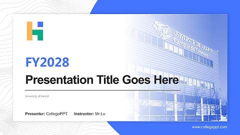 University of Hearst Academic Presentation/Research Findings Report PPT Template
