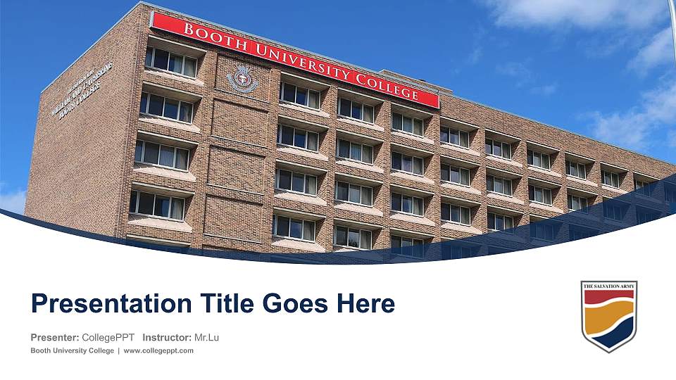 Booth University College Course/Courseware Creation PPT Template16:9 ratio PPT effect preview image