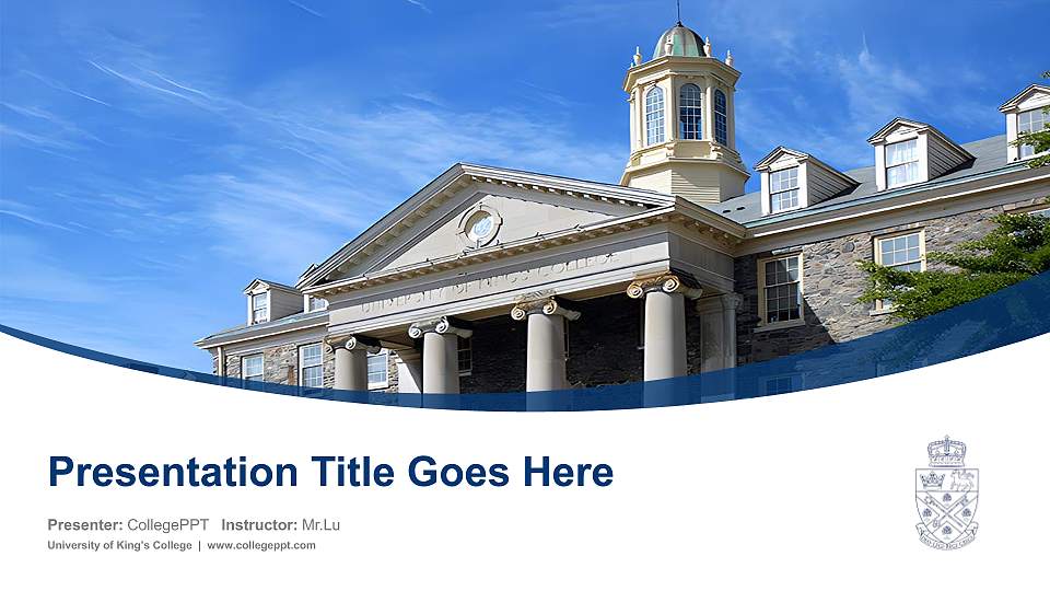 University of King’s College Course/Courseware Creation PPT Template16:9 ratio PPT effect preview image