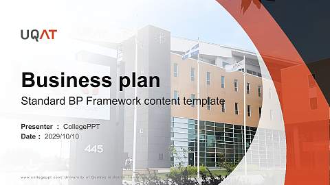 University of Quebec in Abitibi-Témiscamingue Competition/Entrepreneurship Contest PPT Template