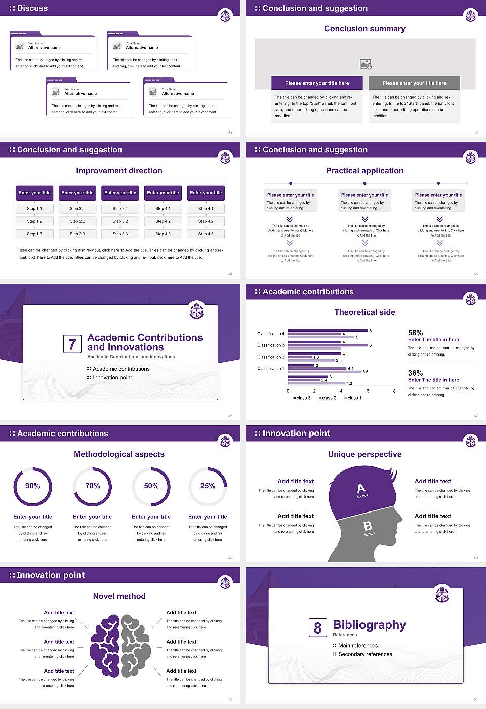 Bishop’s University Graduation Thesis Defense PPT Template16:9 ratio PPT effect preview image6