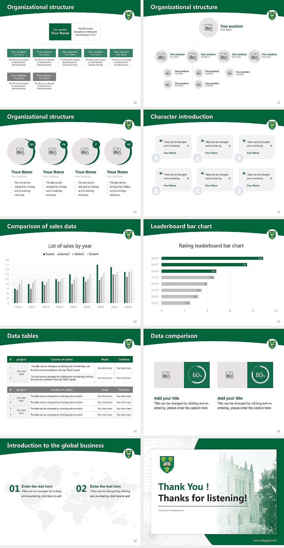 University of Saskatchewan Academic Presentation/Research Findings Report PPT Template4:3 ratio PPT effect preview image4