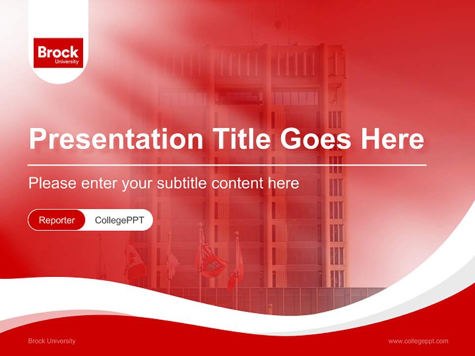 Brock University Lecture Sharing and Networking Event PPT Template4:3 ratio PPT effect preview image4