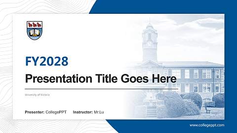 University of Victoria Academic Presentation/Research Findings Report PPT Template