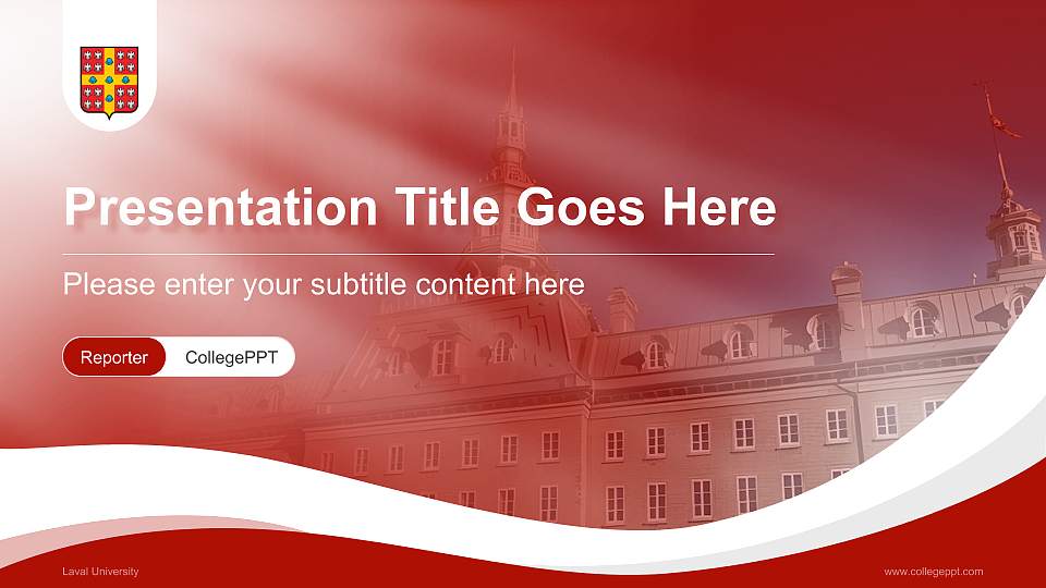 Laval University Lecture Sharing and Networking Event PPT Template16:9 ratio PPT effect preview image