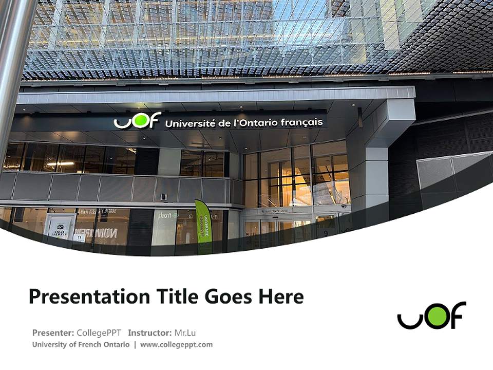 University of French Ontario Course/Courseware Creation PPT Template4:3 ratio PPT effect preview image5
