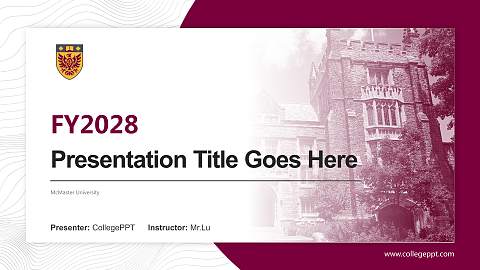 McMaster University Academic Presentation/Research Findings Report PPT Template