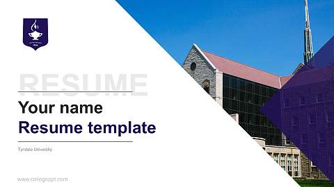 Tyndale University Resume PPT Template