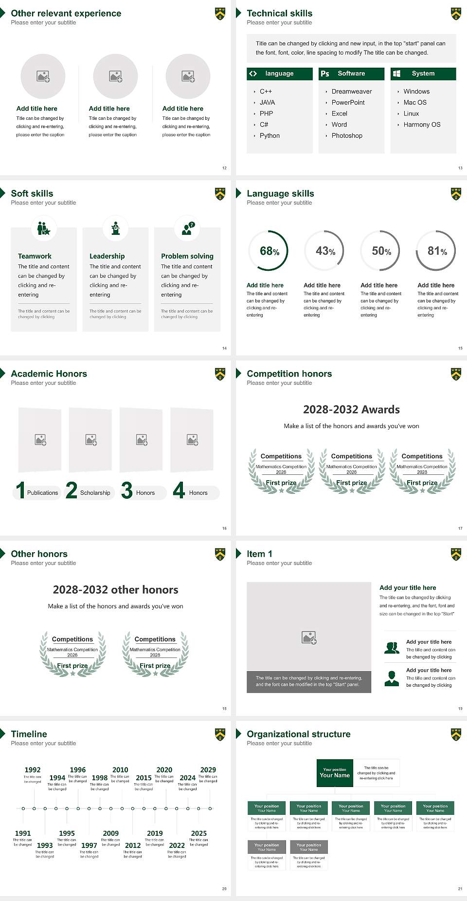 University of Regina Resume PPT Template4:3 ratio PPT effect preview image3